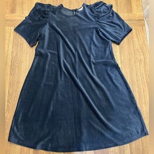 52 seven navy blue suede dress.